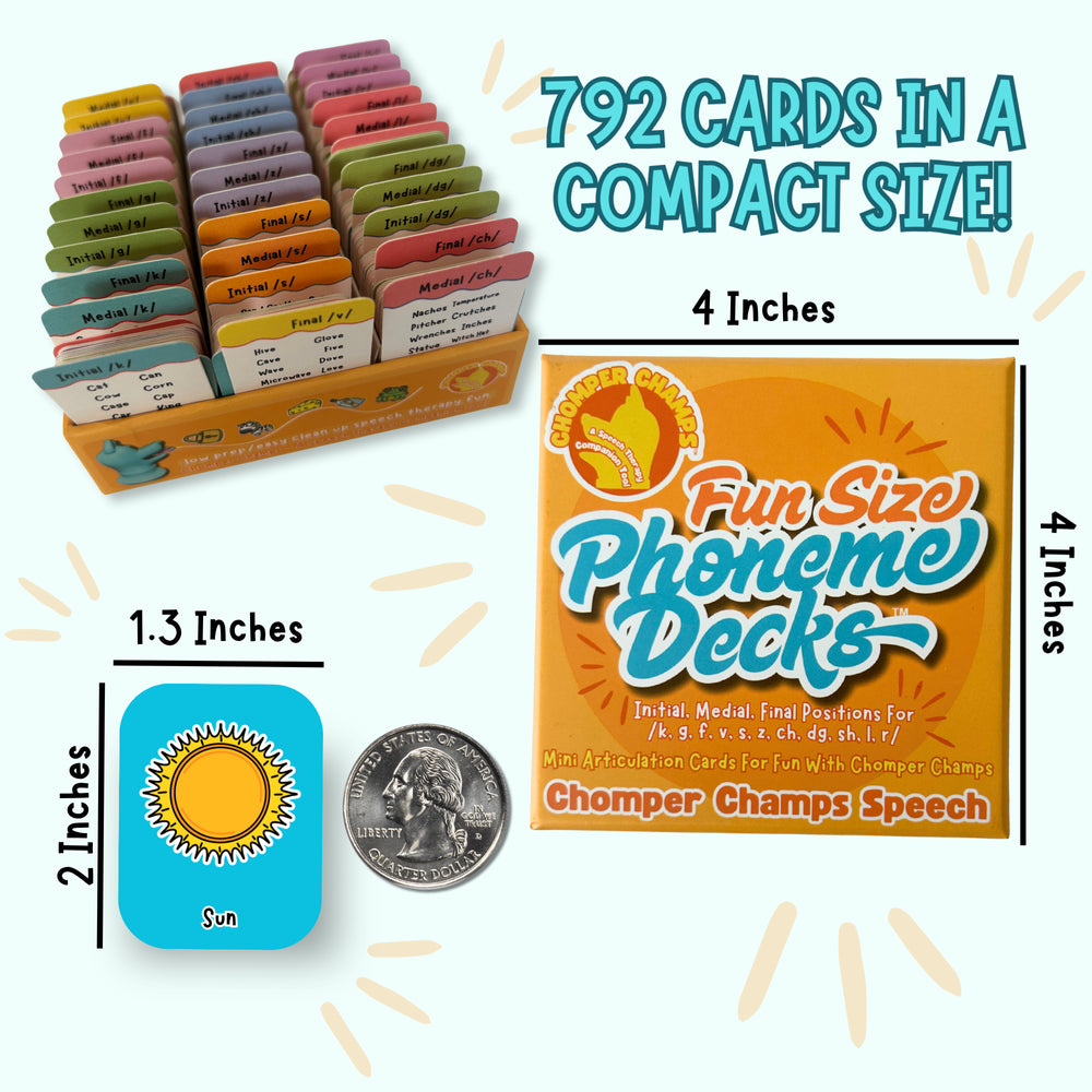 Fun Size Phoneme Deck - Mini Articulation Cards