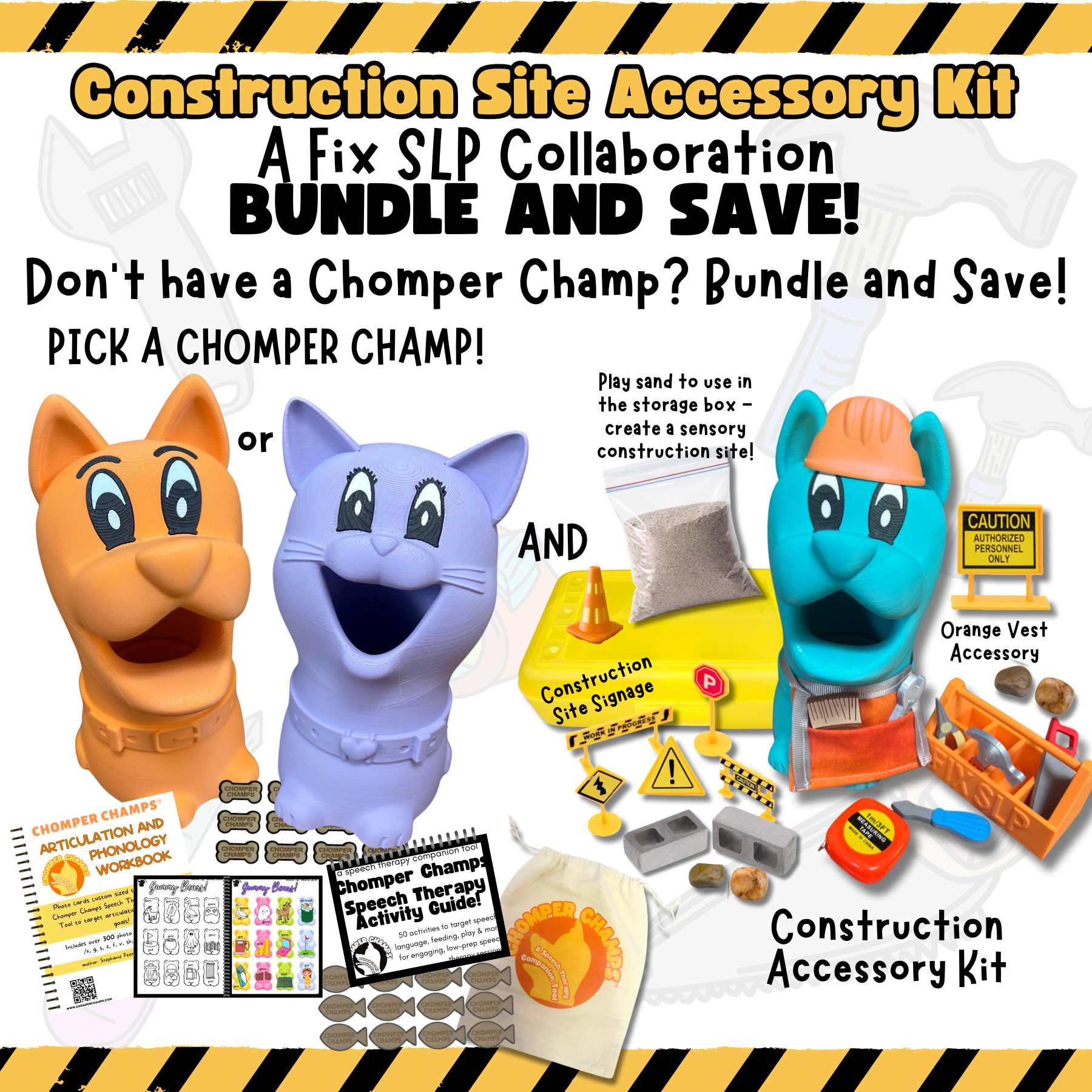 PRESALE - Bundle & Save - Construction Site Speech Therapy Kit - A Fix SLP Collab!